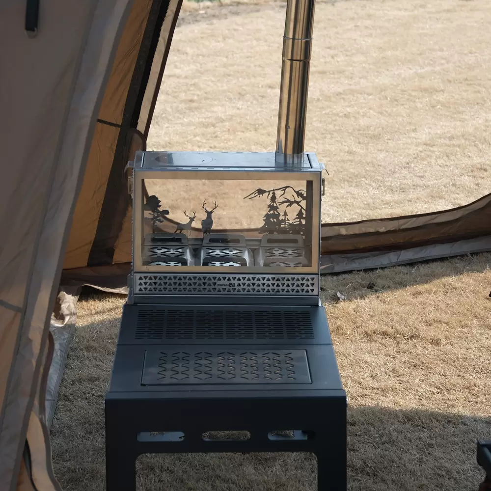 ハニカムトーテム屋外薪ストーブ