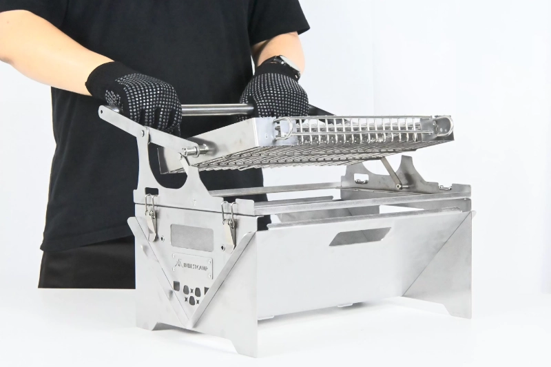 軽量回転式キャンプグリル