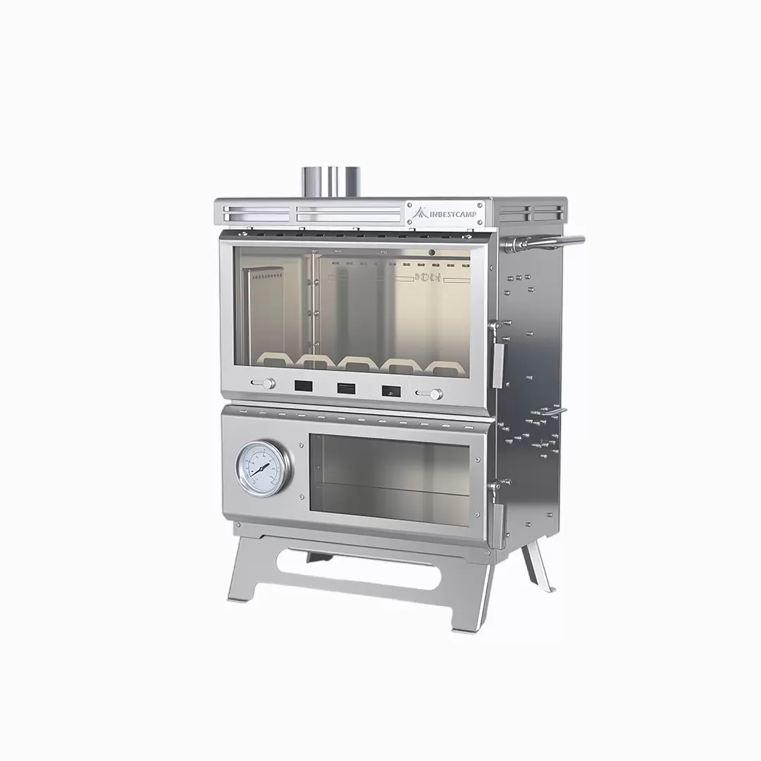 モジュラー式アウトドア調理用に設計された多機能ステンレススチール製キャンプストーブ