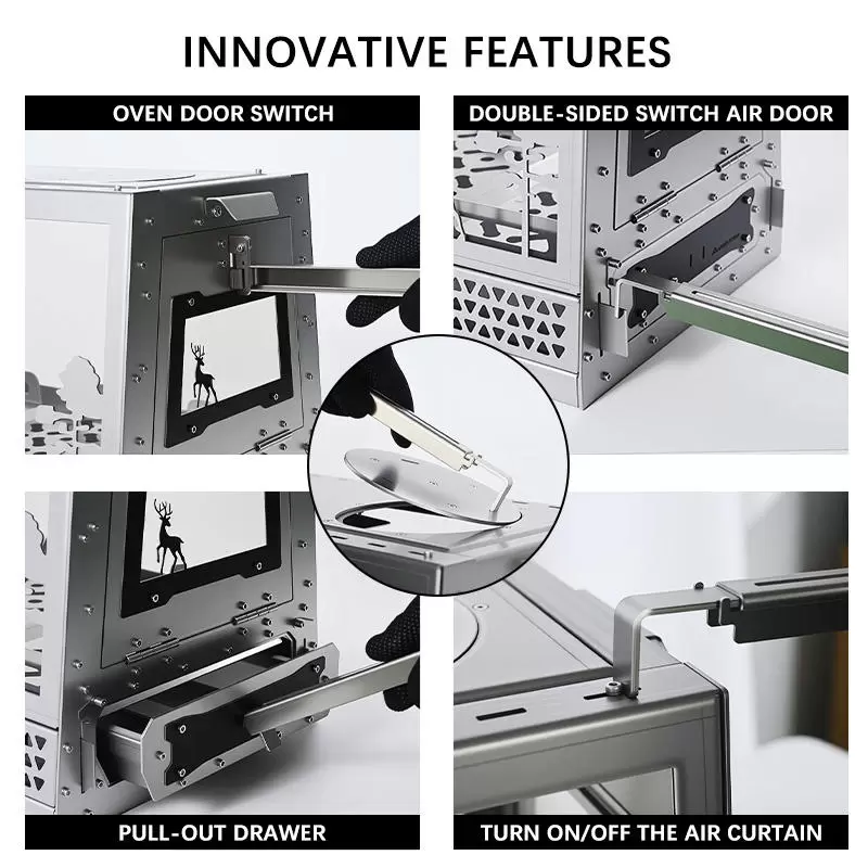 ステンレス製テント用薪ストーブ