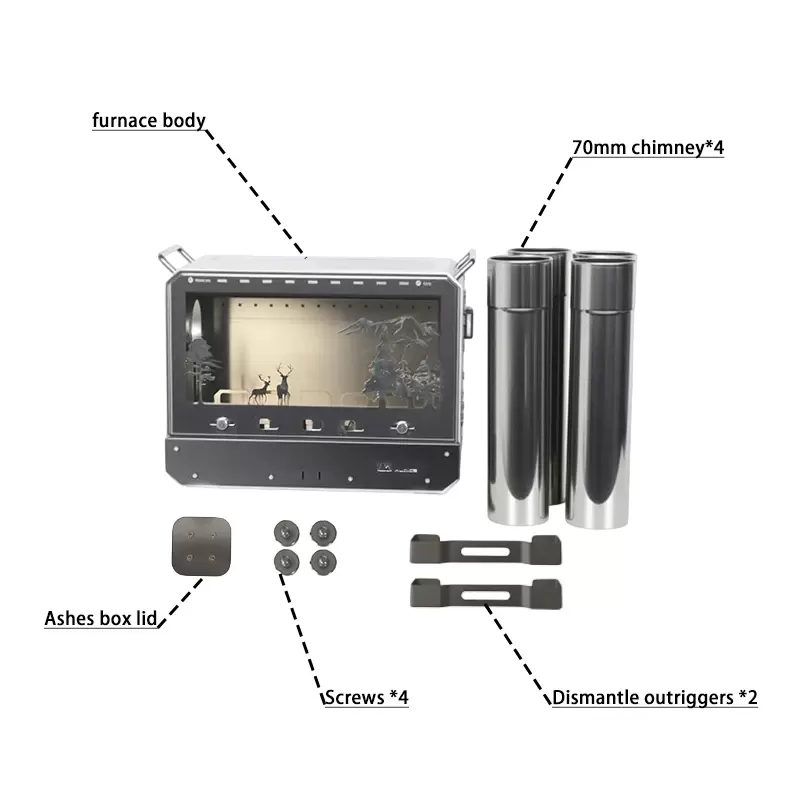 ポータブルキャンプ用薪ストーブ