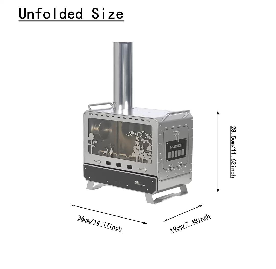 ポータブルキャンプ用薪ストーブ