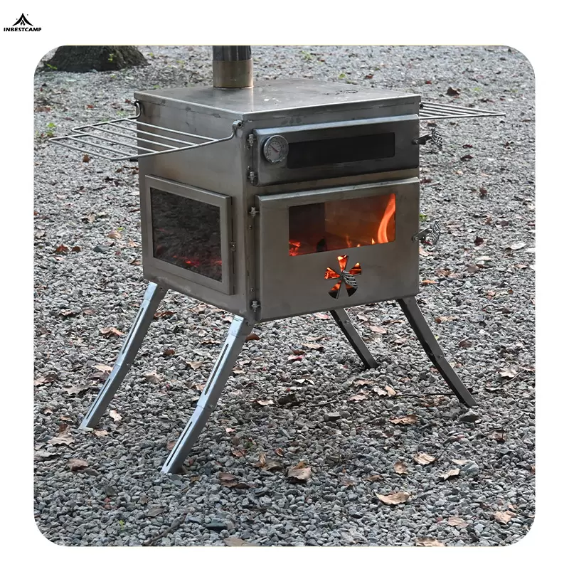 ストーブ付きキャンプ用ピザオーブン