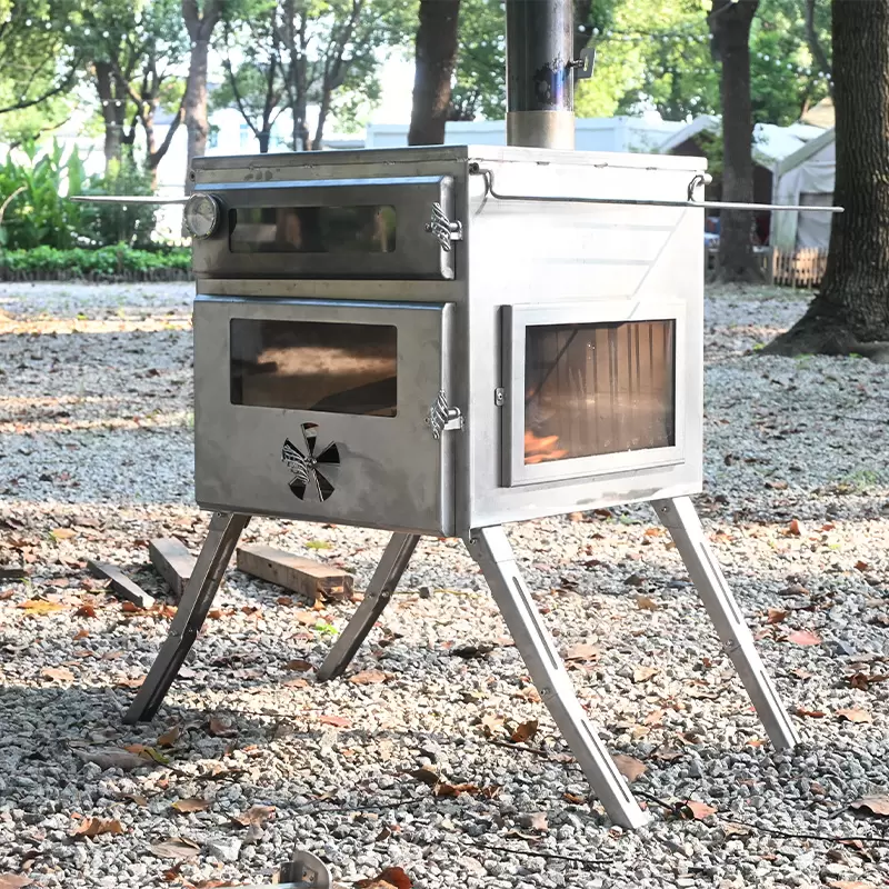 ストーブ付きキャンプ用ピザオーブン
