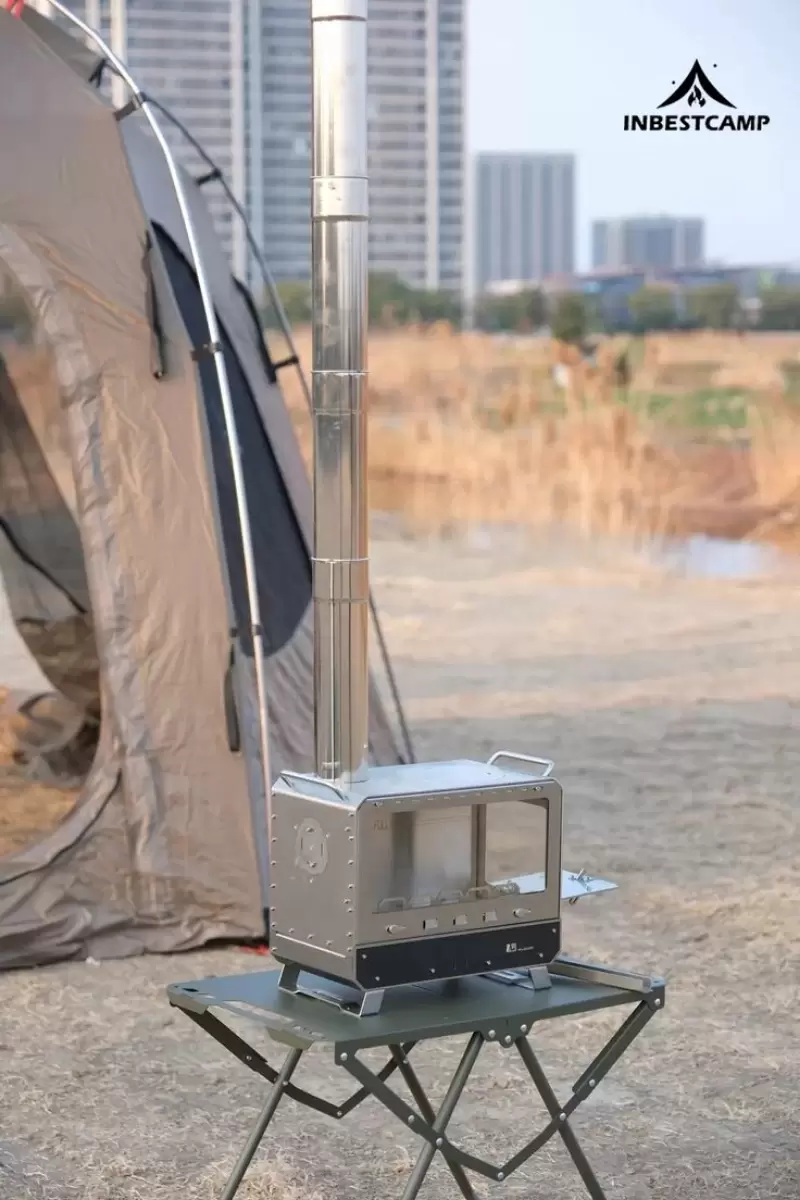 持ち運び可能なキャンプ用薪ストーブ